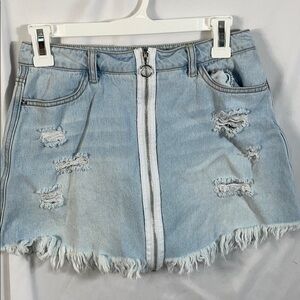 Bebe Girls Denim Zip Front Skirt Size 14